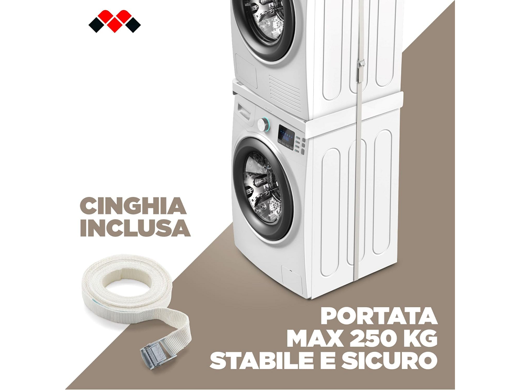 Kit di Sovrapposizione per Lavatrice e Asciugatrice Base Torre Style L60 | Meliconi - immagine 6